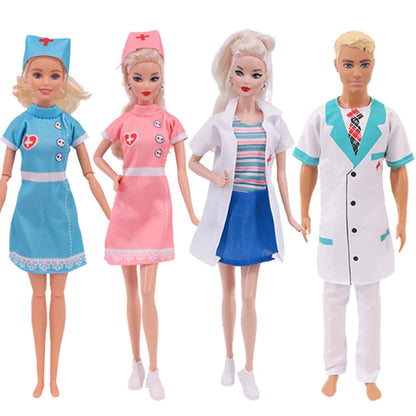 Doctor Nurse Clothing Set And Doll Accessories For 30 CM babi Doll,Toys For Girls,Birthday Gift,Christmas Present Good Vibrations