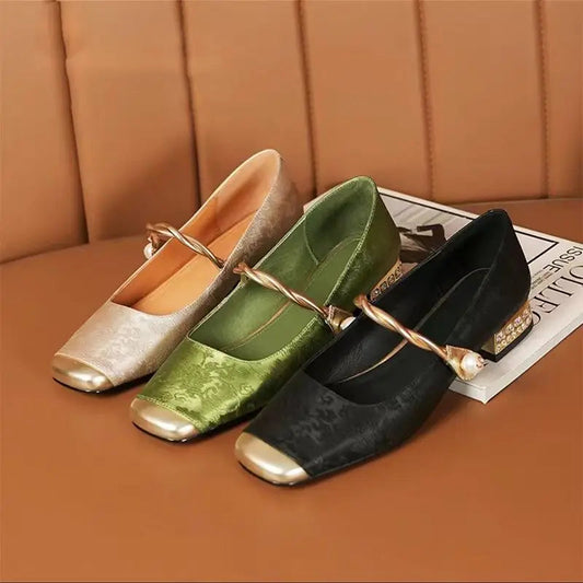 Shoes for Woman 2024 Flats Formal Women's Summer Footwear Low Heel Elegant Moccasins Flat Pointed Toe Non Slip on Promotion E 39 Good Vibrations