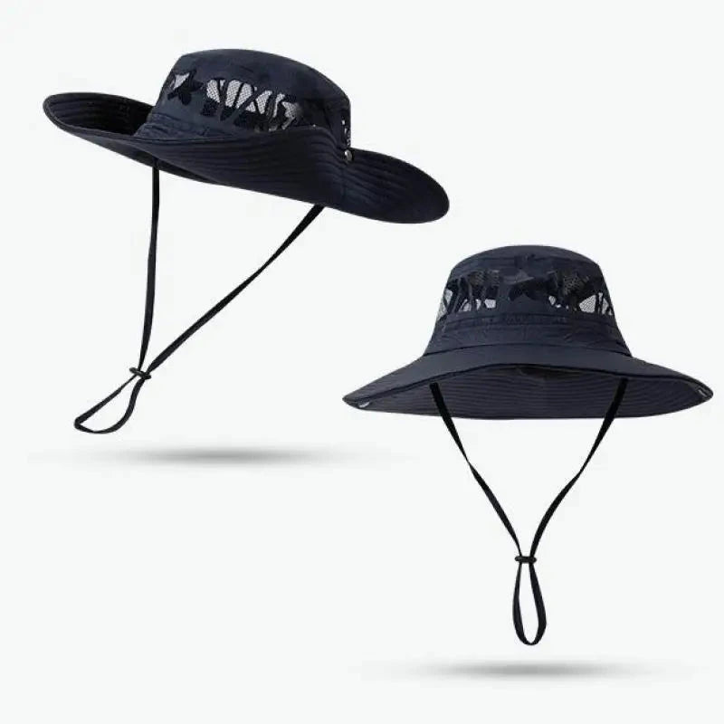 Summer Hats For Men Women Unisex Cowboy Hat Big Brim Fishing Hat Outdoor Fisherman Cap Sunscreen Mountaineering Hiking Sun Hat Good Vibrations