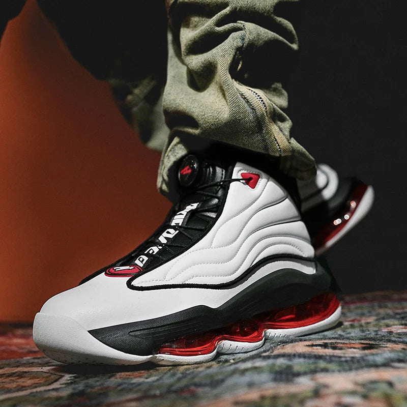 Men's Basketball Shoes Breathable Cushioning Non-Slip Wearable Runing Shoes Gym Training Athletic Basketball Sneakers for Women Good Vibrations