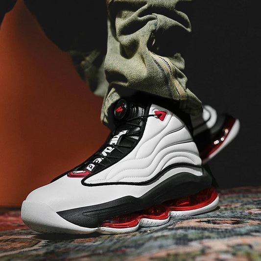 Men's Basketball Shoes Breathable Cushioning Non-Slip Wearable Runing Shoes Gym Training Athletic Basketball Sneakers for Women Good Vibrations