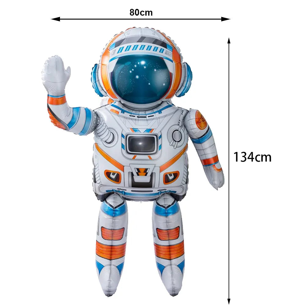 4D Standing Astronaut Spaceman Balloons Rocket Foil Balloons Kids Toys Baby Shower Outer Space Themed Birthday Party Decorations Good Vibrations