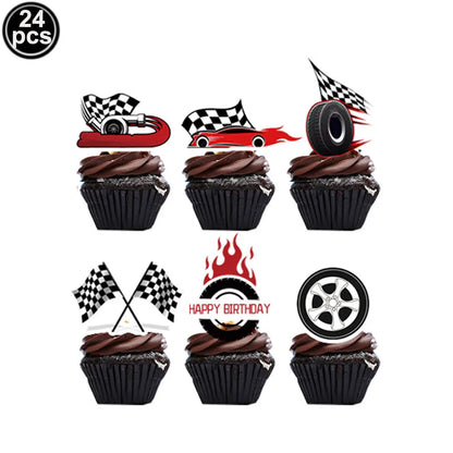 Race Car Party Tableware Plates Napkins Cup Two Fast Birthday Party Supplies Boys Racing Themed Two Years Old Party Decorations Good Vibrations