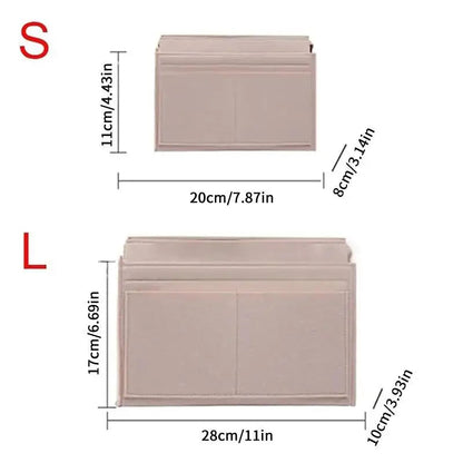 Purse Organizer Insert, Multi-Pocket Felt Bag Organizer For Handbag Tote Bag Purse Organizer Good Vibrations