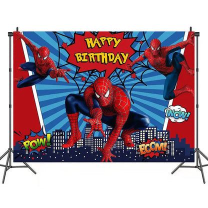 Spiderman Birthday Party Tablecloth Disposable Plastic Table Cover Tableware for Kids Birthday Party Baby Shower Decorations Good Vibrations