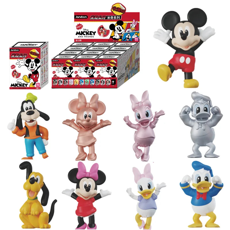 JANDOOM Disney Toy Story Zootopia Stitch Pooh Bear Mickey Mouse Action Figure Blind box Rice Grain Doll Anime Model Toys Gifts Good Vibrations