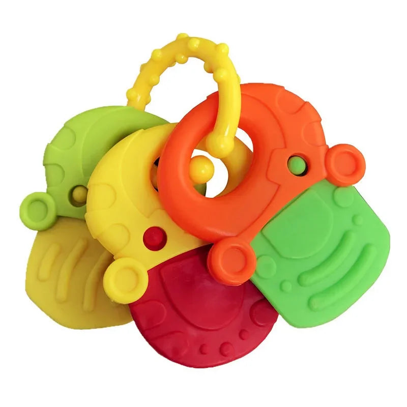 Newborn Baby Chews Food Grade Teethers Training Bed Toy Silicone for Baby Fruit Item Feeding Infant Things Molars Rattle Good Vibrations