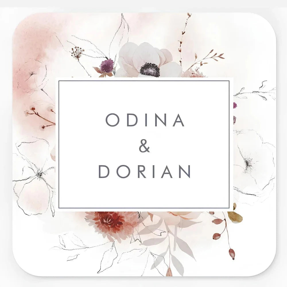 Custom Square Wedding Sticker, Personalized Wedding Stickers, Customizable Wedding Sticker, Wedding Thank You Stickers Good Vibrations