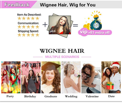 Wignee Body Wave Short Wig Brown Color Synthetic Hair Wigs For Women Side Part Wigs On Sale Clearance Cosplay Wig Daily Use Good Vibrations