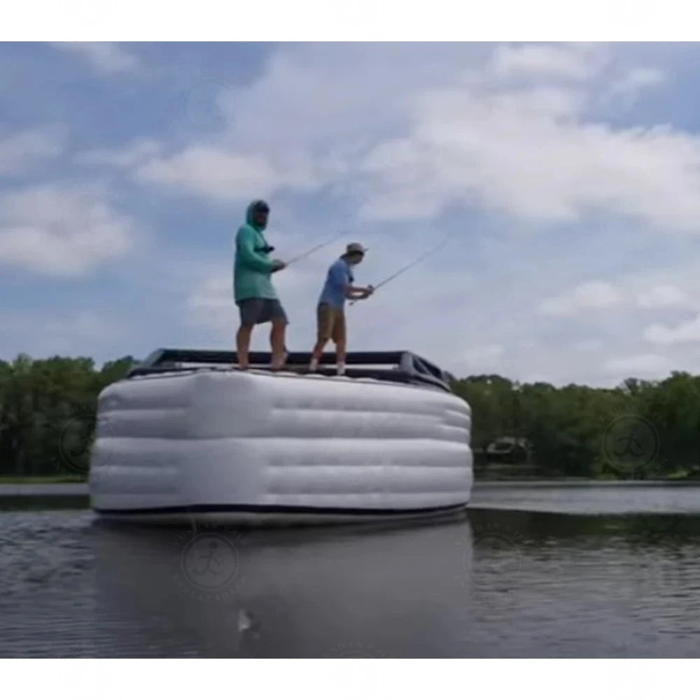 Lake River Inflatable Boat Floating Platform Inflatable Fishing Boat Yacht Good Vibrations