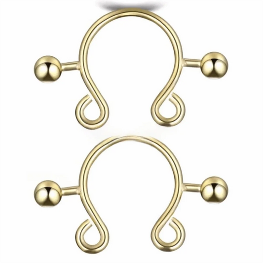 2pcs/set Steel Nipple Clip Rings Round Screw Faux Nipple Faux Nipple Shield Fashion Accessory Clip Design Good Vibrations