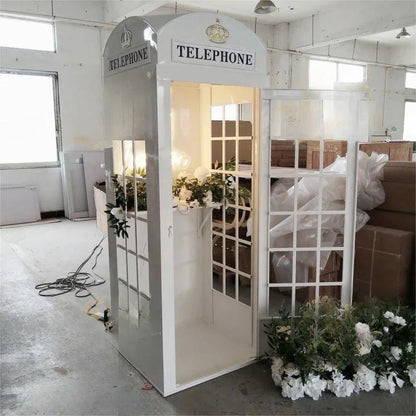 Wedding London Classic 1.8m/2m/2mhite Phone Booth Flower Phone Booth Metal Pink Phone Booth London Classic Phone Booth for Sale Good Vibrations