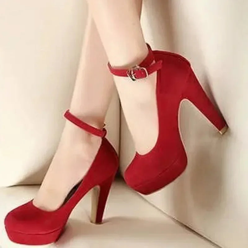 2023 High Heel Wome Shoe Spring New Thick Heel Work Shoes Versatile High Heel Shoes Black Fashion Women Shoe Zapatos Mujer Good Vibrations