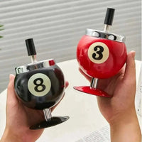 Creative Push Down Cigarette Ashtray Billiards Ball Ashtray Metal Smoking Ash Tray for Indoor or Outdoor Use Good Vibrations Adult Super Store