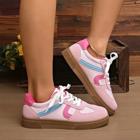 Women's Sneakers New Style Popular Genuine Leather Ladies Moral Training Shoes Casual Spring Flat Shoes Women Zapatos Mujer Good Vibrations