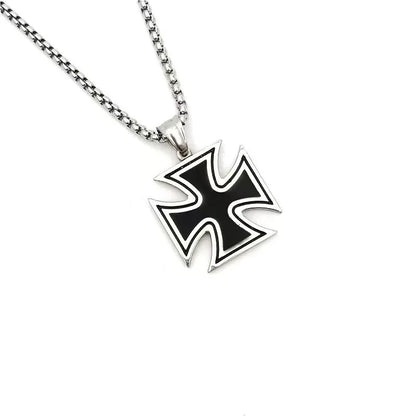 Popular black cross necklace, versatile, bold, and trendy for both men and women. Good Vibrations