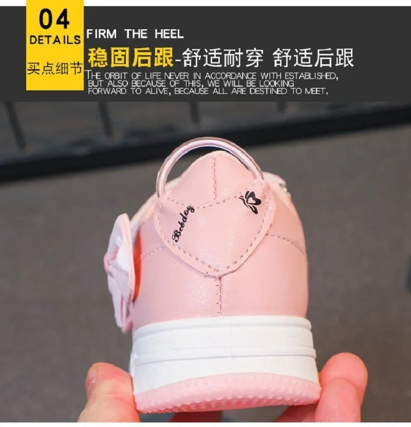 Teenagers outdoor sneakers Student girls' cute bow sports shoes Comfortable soft sole running shoes casual tennis shoes Good Vibrations