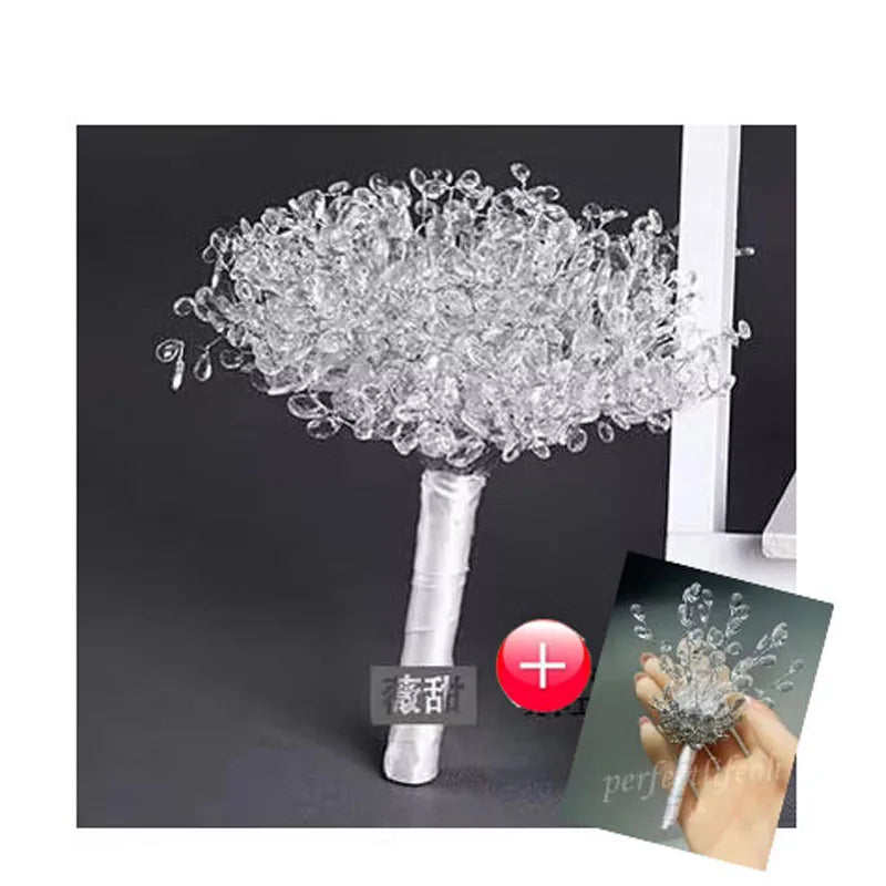 perfectlifeoh Wedding bouquet Bridal wedding bouquet holding hands Crystal boutique wedding bouquet Good Vibrations