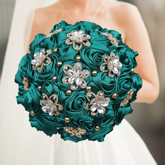 Green Wedding Bouquet Holding Flowers Good Vibrations