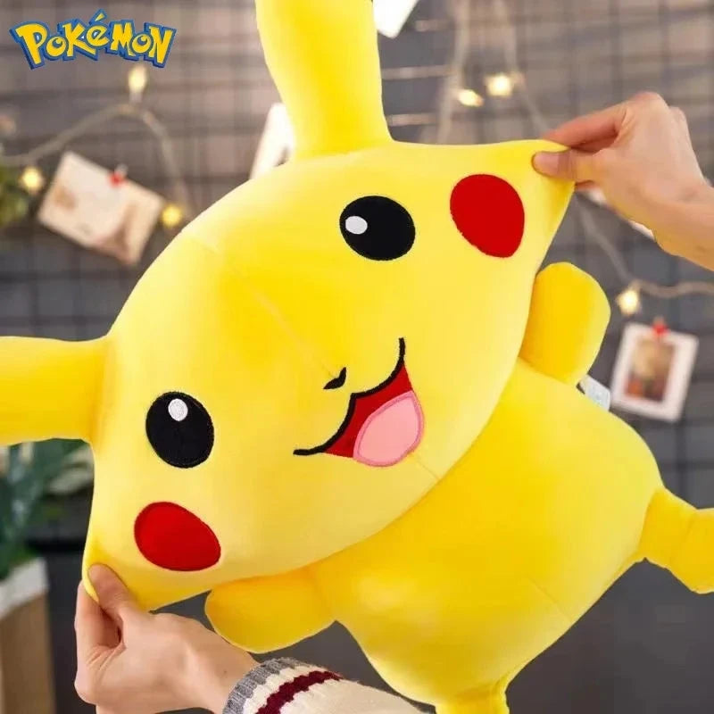 25/45/55/65CM Pokemon Pikachu Plush Doll Japanese Cartoon Animal Stuffed Children's Pikachu  Ornament Cushion Plushies Gift Good Vibrations