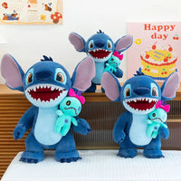 35/50cm Halloween Hug Little Gold Stitch Plush Toy Cartoon Big Mouth Stitch Doll Pillow as a Gift for Children Good Vibrations