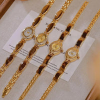 Fashion Vintage Watch For Women Luxury Elegant Quartz Resin Bracelet Retro Casual Wristwatches Beautiful Gifts Watches Female Good Vibrations