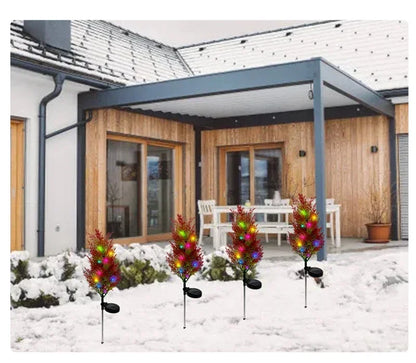 2025 Hot Outdoor Decoration Christmas Tree Light Solar Charging Simulation Pine Tree 20 LED Lawn Light Garden Decoration Light Good Vibrations