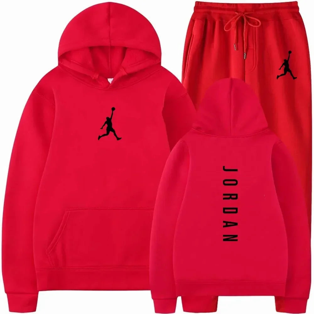 Men's 2025 high-quality sportswear sweatshirt + sweatpants, fashionable sportswear sweatshirt set for spring and autumn Good Vibrations