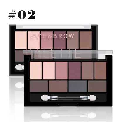 Ten color eyeshadow palette pearlescent matte fine shimmer earth tones beginner daily nude eyeshadow palette makeup Good Vibrations