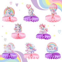 Rainbow Unicorn Honeycomb Ornament Set Rainbow Unicorn Birthday Party Decoration Kids Baby Shower Birthday Party Supplies Good Vibrations