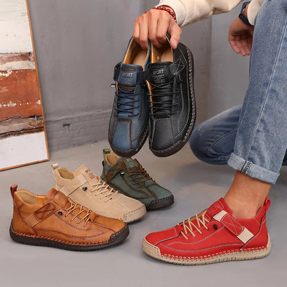 Boots Mid Top for Women British Style Retro Anti Slip Workwear Shoes Handmade Leather Loafers Casual Soft Soled Women Nude Boots Good Vibrations