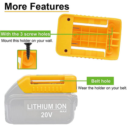 USB Power Bank r Adapter for Makita/Dewalt/Milwaukee 18V Li-ion Battery Rack Holder USB Type-C Output Fast Charging Interface Good Vibrations