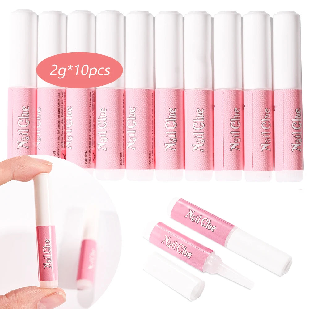 1Set*3g Fast Drying Bond Nail Glue for False Nail Tips Strong Adhesive Glue Professional Acrylic Art Nail Rhinestone Glue Gel &* Good Vibrations
