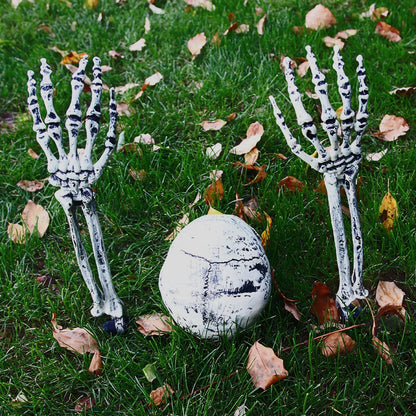 Halloween Skeleton Decoration Halloween Horror Buried Alive Skeleton Skull Garden Yard Lawn Decor For Party Creepy Props Good Vibrations