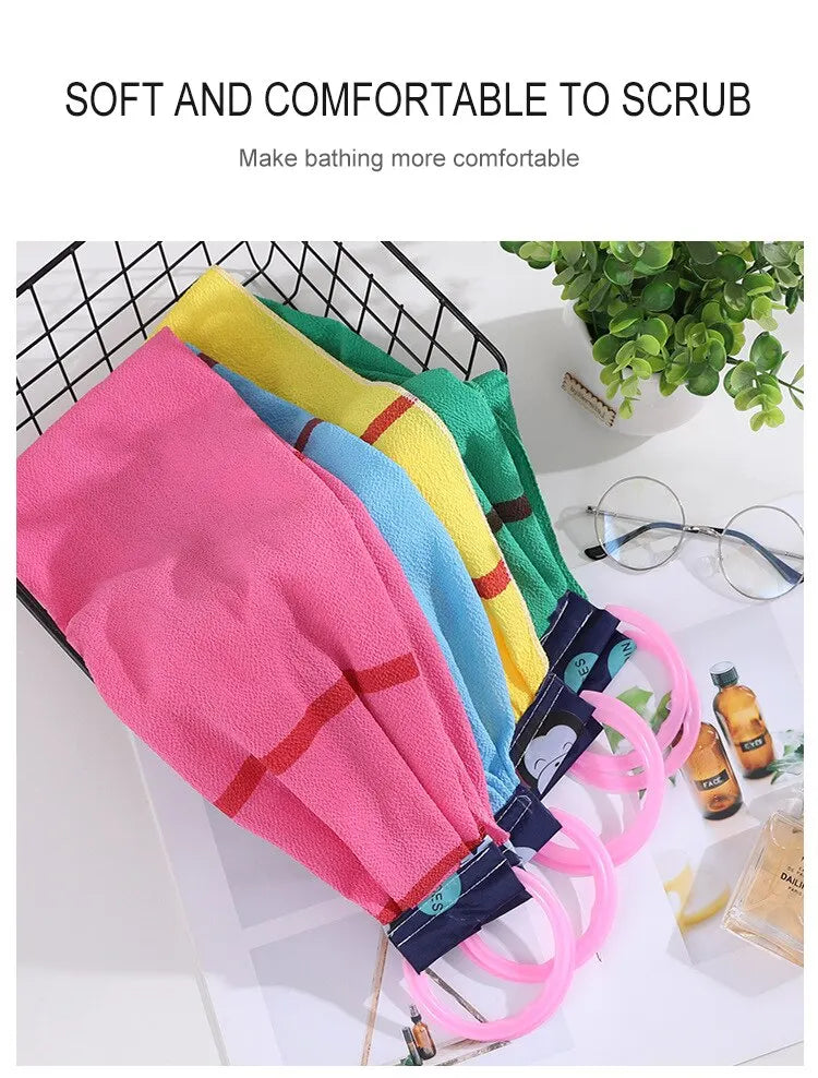 Bath Washers A Long Back Pulled Stripping and Scrubbing Bath Towel for Rubbing Wash and Rub Dirt Good Vibrations