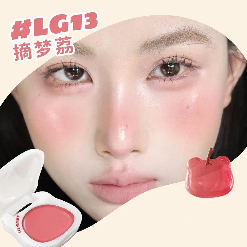 LEEMEMBER Hydrating Blush Multi-Use Balm Blush Monochrome Shimmer Little Bear Cute Cosmetics Lasting Watery Face Blusher Makeup Good Vibrations