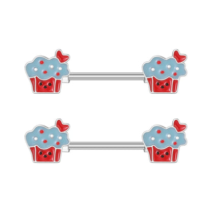 2pcs Both Sides Screwed Heart Nipple Ring for Women Girls 14G Stainless Blue Pink Zircon Sexy Nipple piercing nombril Nipple Bar Good Vibrations