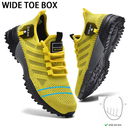 Men's running shoes are lightweight and breathable casual shoes, daily men's widened outdoor casual sports shoes are simple Good Vibrations