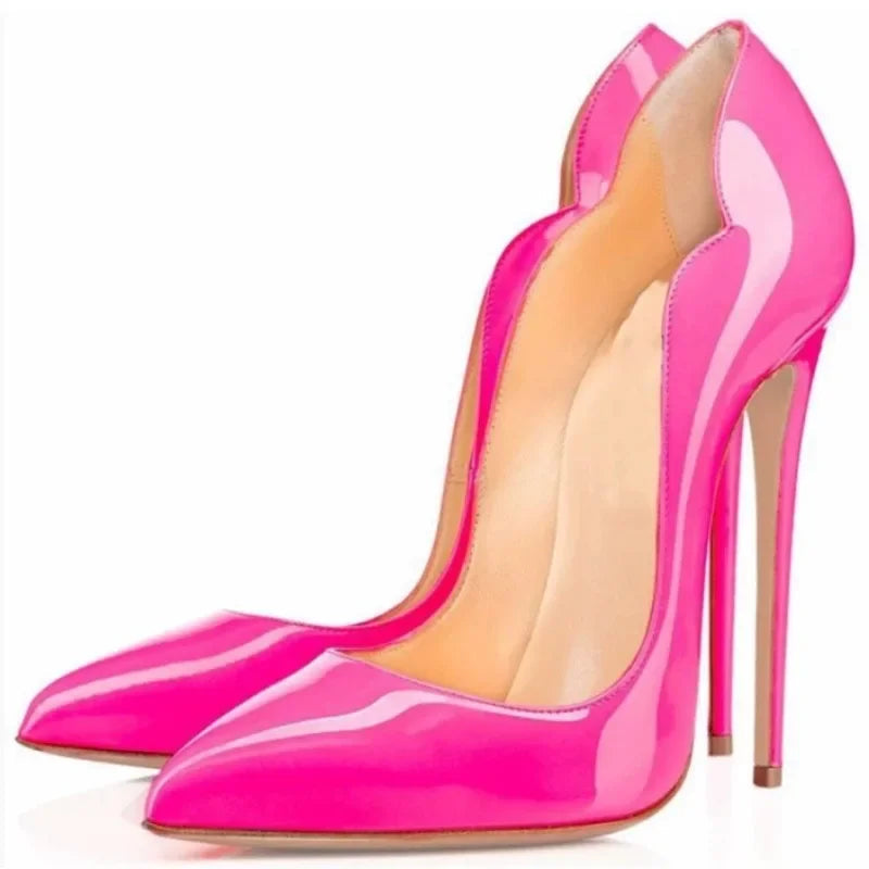 Black Sexy High Heels for Women New Fashion High-end Super High Heels 12cm Pointed Versatile Professional Luxury Single Shoes Good Vibrations