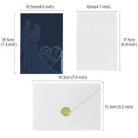 25 Pieces 250gsm Strong Pink Pearly Paper Wedding Invitations Personalized Print Bride Groom Engagement Invite Card IC155 Good Vibrations