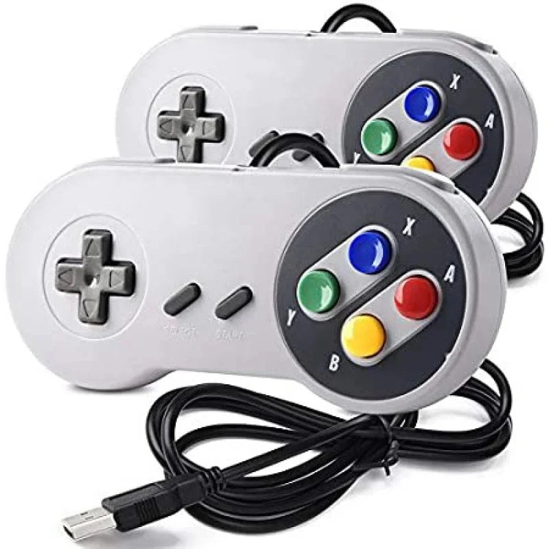 SNES/SFC Classic Controller Wired Gamepad Control 16-bit Retro Entertainment System Video Game Console Gaming Joypad Accessories Good Vibrations
