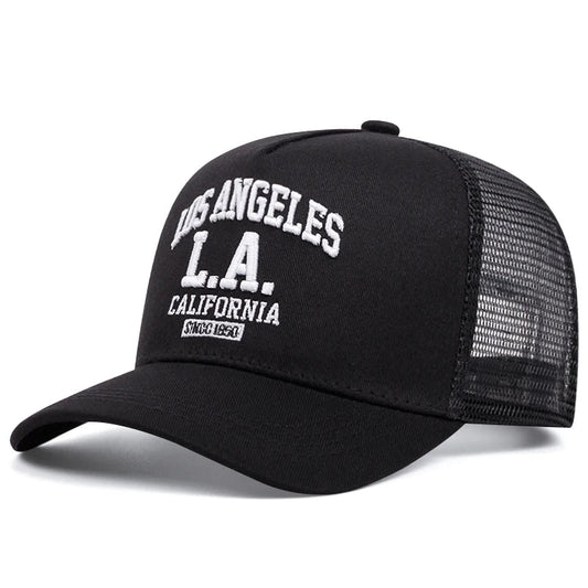 LOS ANGELES embroidered men's and women's outdoor sports event cap American trucker net hat trend fashion Good Vibrations