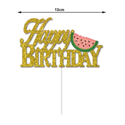 One in a Melon Cupcake Topper Baby Kids 1st Birthday Party Cake Decor Watermelon Themed Party Supplies Baby Shower Girl Birthday Good Vibrations
