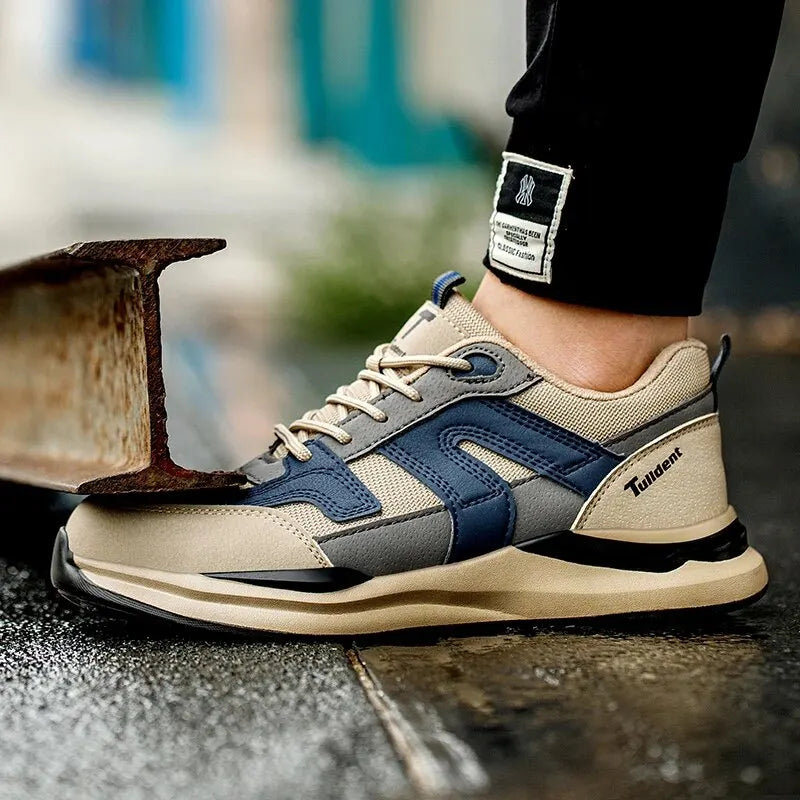 Work Sneakers Steel Toe Shoes Men Safety Shoes Puncture-Proof Work Shoes Boots Indestructible Footwear Security Lightweight Good Vibrations