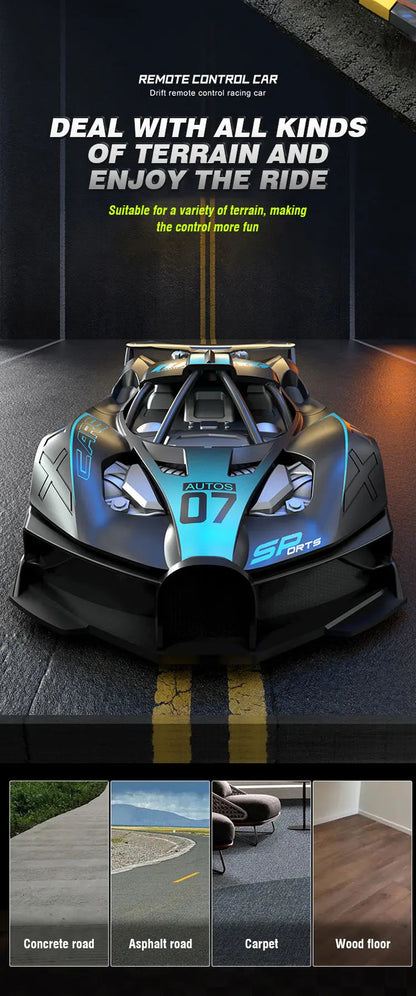 Rc Car 4Ch High-Speed Remote Control Drift Racing Car Electric Sportscar Toy Vehicle Model Toys for Boys Kids Birthday Gift Good Vibrations