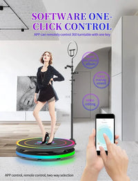 High Quality Rotating Photo Booth Video Camera Portable 360 Degree Photo Booth for Wedding Party Good Vibrations