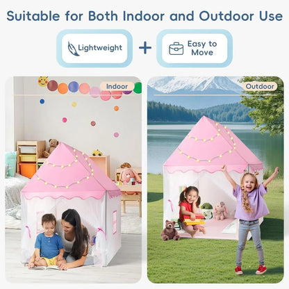 Children's Tent Indoor Outdoor Games Garden Tipi Princess Castle Folding Cubby Toys Tents Enfant Room House Teepee Playhouse Good Vibrations