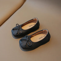 Children Mary Janes Slip-on Bowknot Pu Leather Kids Flat Shoes Shallow Three Colors Light Non-slip Autumn Girl's Shoe 21-35 Good Vibrations