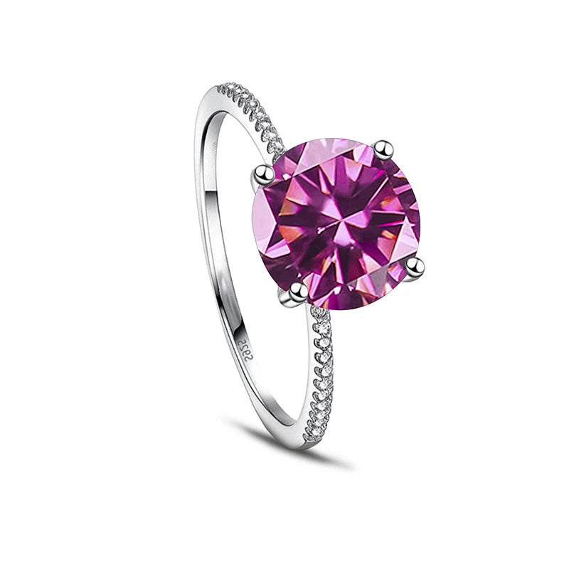 Gica Gema 3.0Ct  Real Solid 925 Sterling Silver Ring Fashion Women Gift 5A Zircon Jewelry Brand Wedding Engagement Silver Rings Good Vibrations
