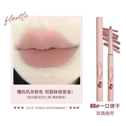 FLORTTE Lip Liner Pencil Matte Lipstick Long Lasting,Smooth Application Mechanical Lip Liners Pencil Good Vibrations